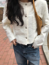 Furry round jacket