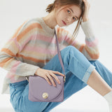 ISLE MINI shoulder leather bag / Purple Lilac