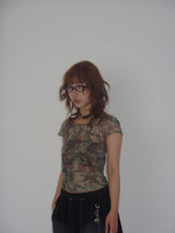 back open capsleeve tee_green