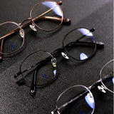 Knouun Round titanium glasses CODE. 101. A PinkBrown