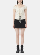 Elin Dot Frill Corset Blouse