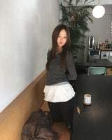 レイヤードボタンTシャツ