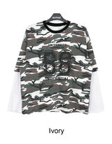 トぺカモレイヤードTシャツ