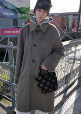 Dot Fur Mini Tote Bag_Navy