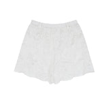 シルバーエンブロイダリーパンツ White