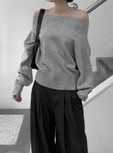 レノ ワンショルダー オフニット トップ