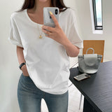 [BELLIDE MADE] ロールアップUネックショートスリーブドtシャツ