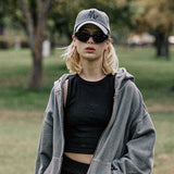 VINTAGE PIGMENT DYING HOODED ZIP UP GRAY