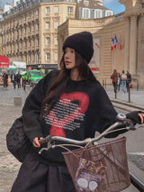 Kuro spray heart wool knitwear