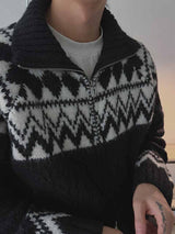 ASCLO Diamond Wool Knit Zip Up (3color)
