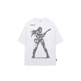 ピクセルロックスターグラフィックオーバーフィットTシャツ
