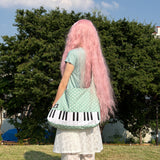Mint Polka Dot Piano Bag