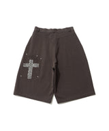 CROSS POCKET BERMUDA PANTS - CHARCOAL