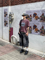 No.0821 BV printing washing half T