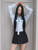 TIE HALF SHIRT(BLUE)