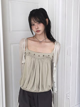 Robo Tencel See-through Snap Cardigan