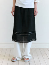レースパジャマショートパンツ BLACK