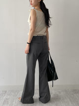 [Unisex] サマー ブーツカット ワイド スラックス