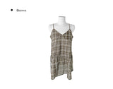 Gaps Check Bustier String Sleeveless One Piece