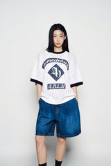 25SS WIDE BASIC DENIM SHORT PANTS BLUE