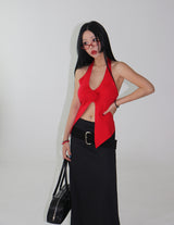 rose cosage halter neck knitwear