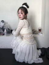 フォグフローラルレースツーライントップ