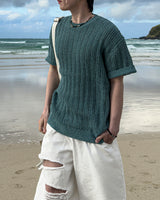 Weave Boucle Lace Round Knit