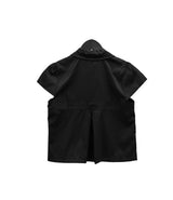 トレンチボタンクロップド半袖シャツジャケット
