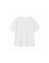 Nerine Lace Ribbon Half Sleeve T-shirt White