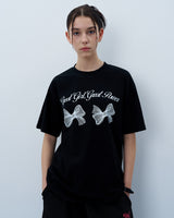 ツインリボンTシャツ　ブラック
