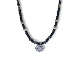 Rattan antique heart  beads necklace
