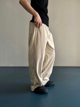 Twill Basic Golden Wide Pants 7C