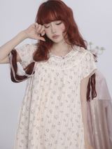 ROSE ISLAND ルーズフィットピュアコットンナイトガウン