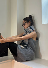 WOOL BLEND COLOR MUFFLER