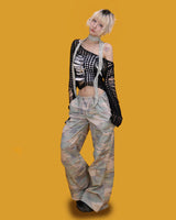 military string wide pants