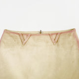 OIL BRIDGE SUEDE SKIRT IVORY