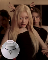 [ITZY Chaeryeong Necklace] レインディールチョーカーネックレス - Silver Color