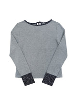 Floral cozy top / gray