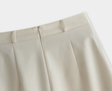 Lavin Belt Set H-Line Back Slit Long Skirt / 4 colors