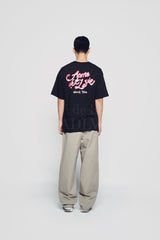 24FW GRAFFITI WORLD TOUR SCRIPT LOGO SHORT SLEEVE T-SHIRT BLACK 