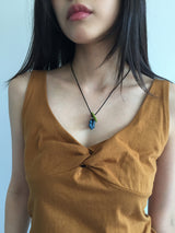 シルバーボールフラワーネックレス (3color)