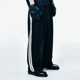 [UNISEX] サテントリムモータースポーツトラウザー（ブラック）