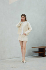 CHERISH TWEED JACKET / WHITE