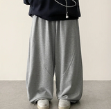 イアンフロントダイアゴナルインシジョンヘムストリングワイドパンツ