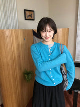 Button wool cardigan