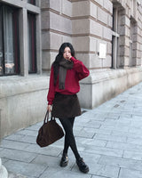 Work Corduroy Pocket Skort Pants