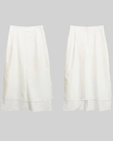 teach layered slit long skirt