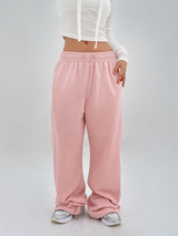 (UNISEX) DOUBLE-LINE STRING WIDE LOOSE-FIT FLEECE TRAINING PANTS - 6 COLOR