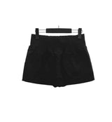 ボウタイ プリーテッド ボタン スカート パンツ