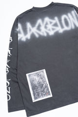 カオスワッペンピグメントロングTシャツ(チャコール)